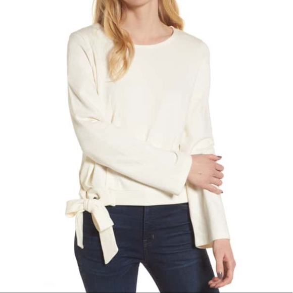 Madewell Tops - Madewell Ivory Side Tie Top